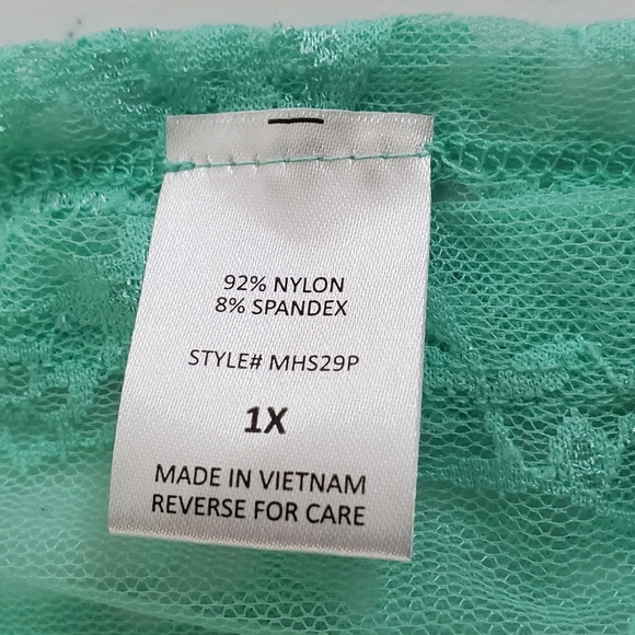 Andree Good Days Ahead Lace Kimono Size 1X Sheer Open Front Festival Top NEW - Picture 8 of 11